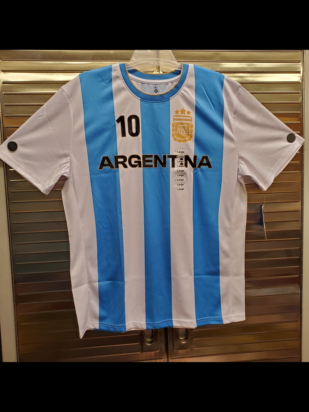 AFA Licensed Argentina Messi #10 Fans Soccer Jersey Size XL